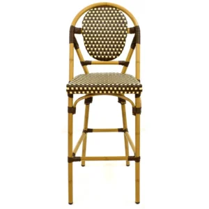 mobiliario-contract-taburete alania aluminio ratan marron y crema 4 1